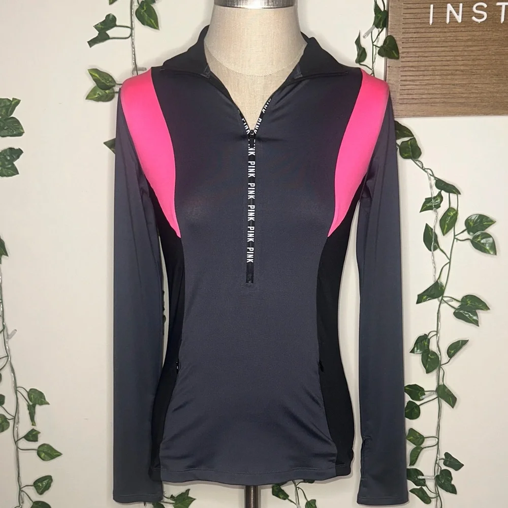 VS PINK Quarter Zip Workout Jacket - Picture 1 of 6